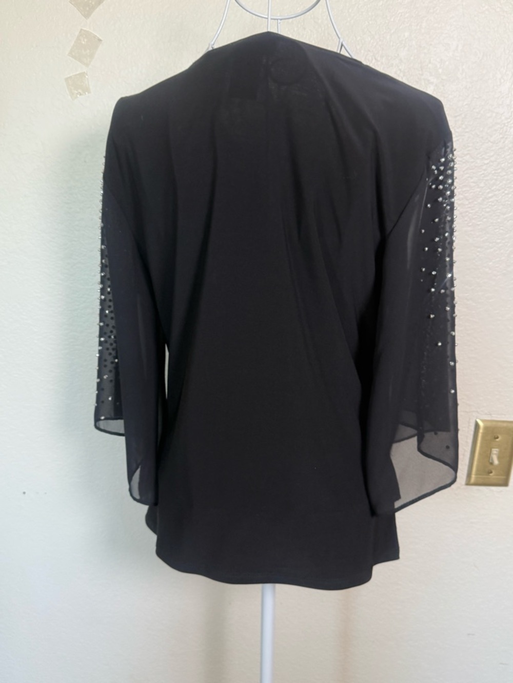 MSK Black Women's Top with Branded Neck Label - Picture 3 of 7